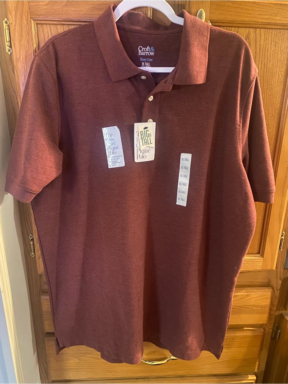 croft & barrow Men's Pique Polo Shirt - Maroon